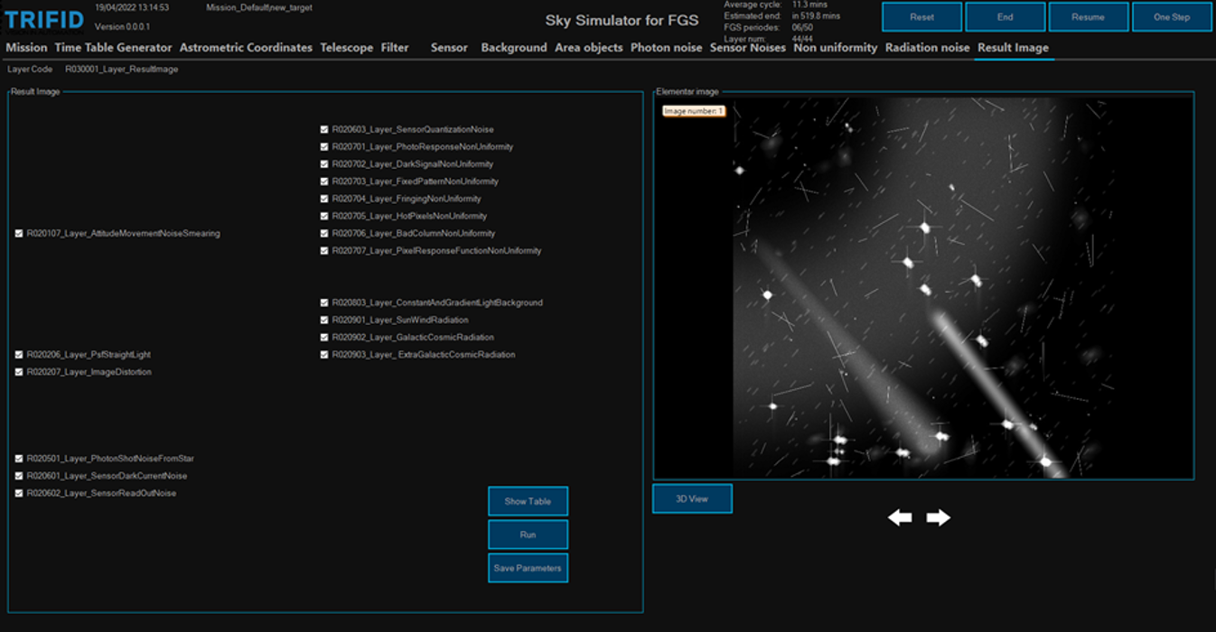 SkySim4FGS – simulátor oblohy pre senzor presného navádzania - 